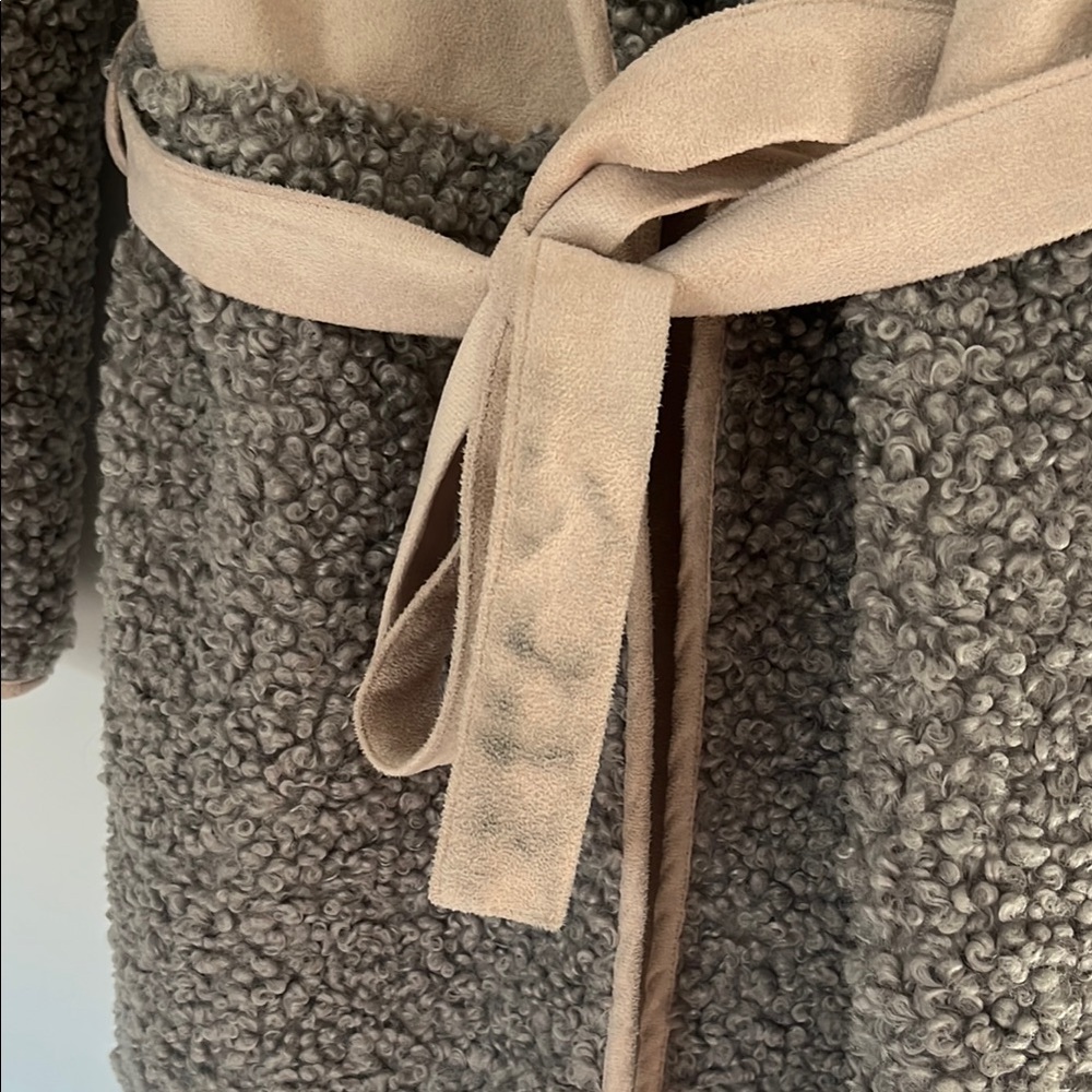 Lucky Brand Tan and Gray Teddy Jacket - Picture 4 of 9